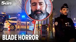 Knifeman shot dead at Arc de Triomphe after trying to stab cop as police probe terror links