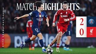 Highlights: PSG 2-0 Liverpool | First-Leg Defeat in Paris | Champions League