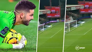 Brest goalkeeper Larsonneur almost scores craziest own-goal of all-time!