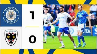 Stockport County 1-0 AFC Wimbledon 📺 | Dons lose out to league leaders ❌ | Highlights 🟡🔵
