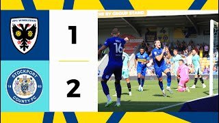 AFC Wimbledon 1-2 Stockport County 📺 | Unbeaten league run comes to an end 😐| Highlights 🟡🔵