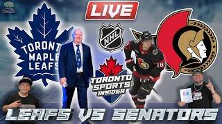 Toronto Maple Leafs vs Ottawa Senators LIVE 🔴 | NHL LIVE Stream Reaction & Play By Play